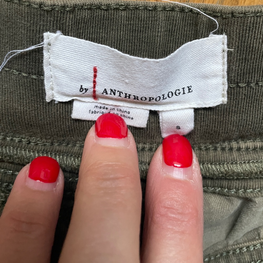 Anthropologie Soft Army Green Drawstring Joggers - image 3